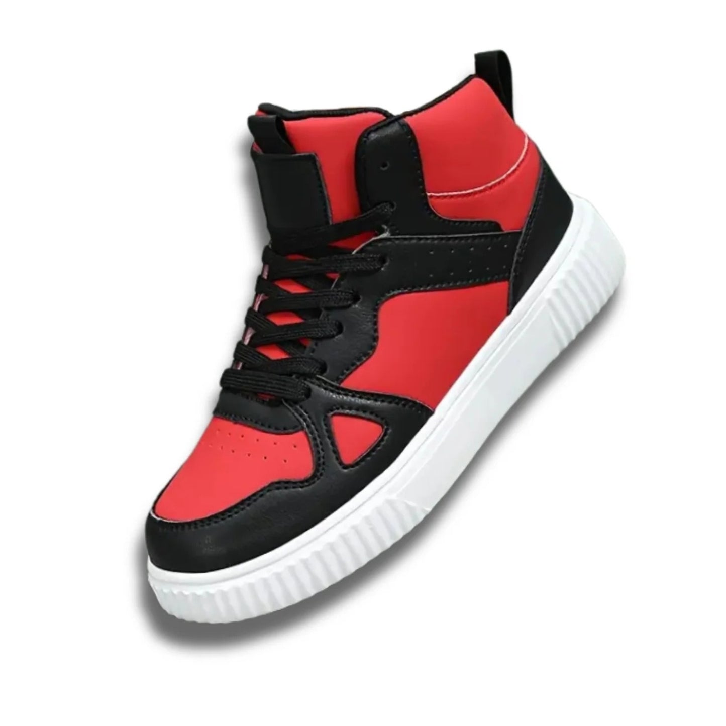 Günlük Yüksek Topuklu Kırmızı ve Siyah Spor Ayakkabılar